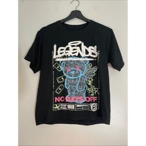 Legend T-Shirt Cotton Blend Money Bear Graphic Size L 14/16 Youth Streetwear